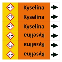 Značení potrubí ISO 20560, kyselina